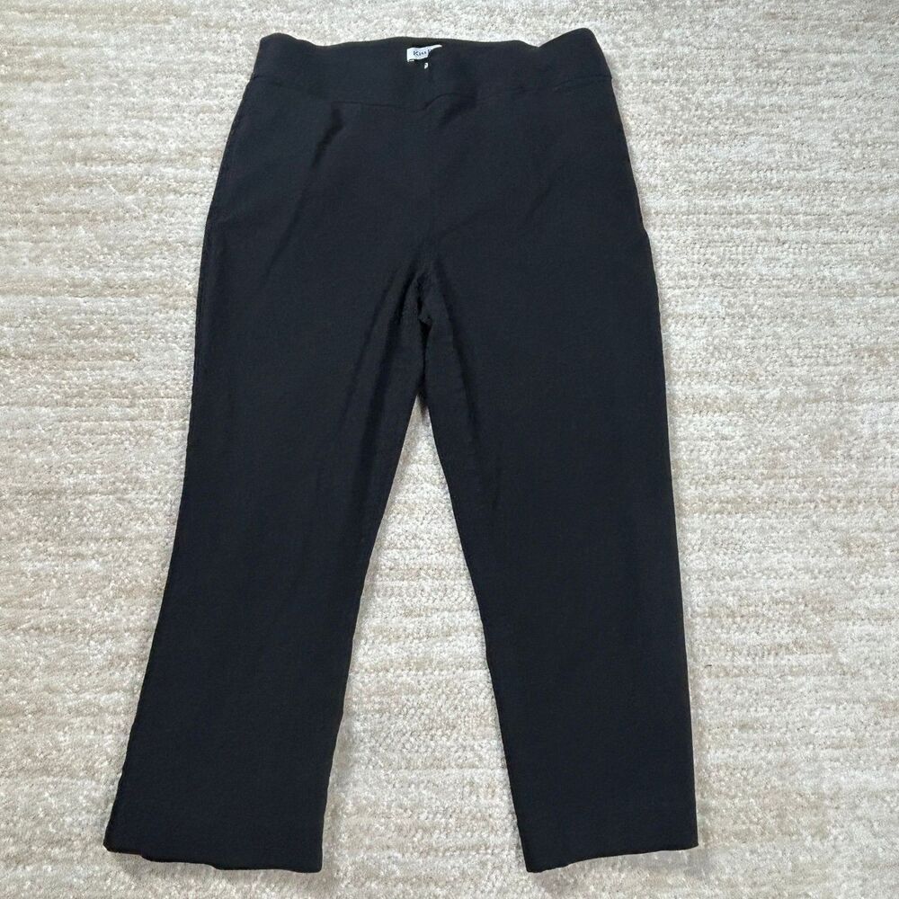 Kim Rogers Pants Womens 6 Black Stretch Pull On Straight Leg Dress Pants Work